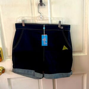Hell Bunny denim pinup shorts. Large- UK14/US12